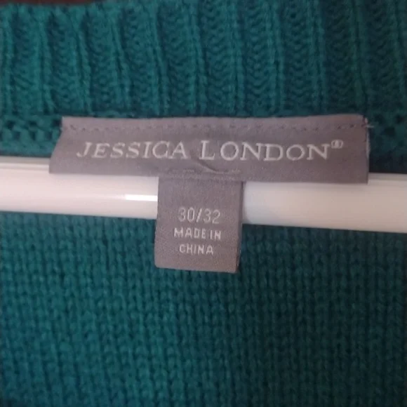 30/32 Plus size Jessica London sweater dress emerald green - Picture 2 of 6